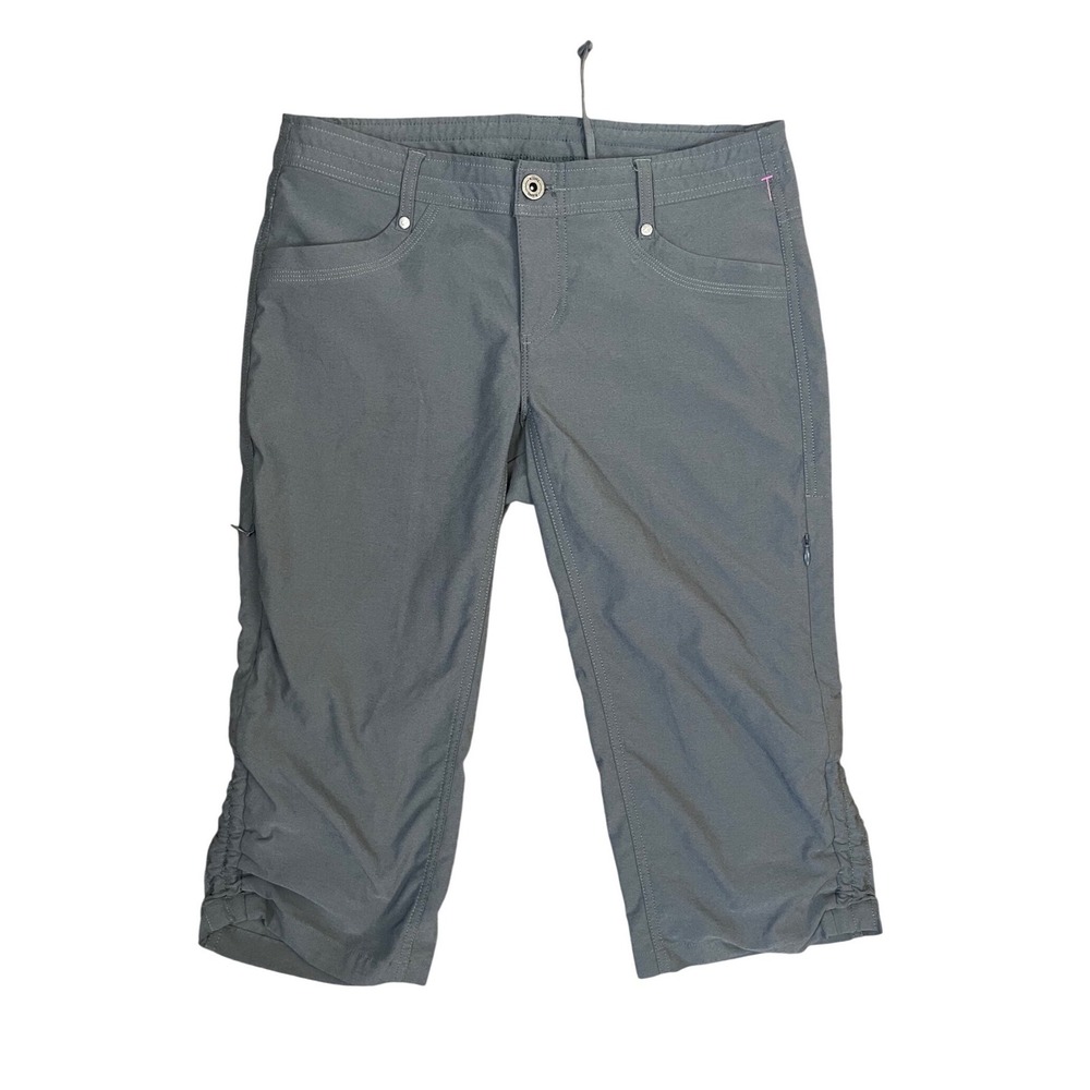 KUHL Mova Kapri Charcoal Gray Ruched Hiking Pants Womens 4 Style 6503 Cropped